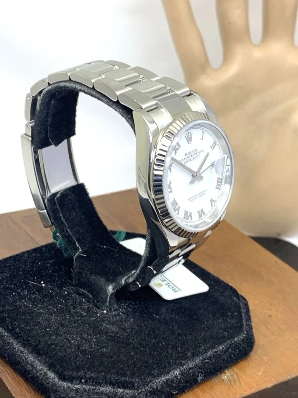 Rolex Datejust 126234 Watch Swiss Automatic White Roman Dial Steel 36mm + Card